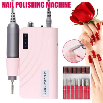 

Nail Polishing Machine Electric Nail Drill Machine Rechargeable Pen Style ManicureTools LDO99