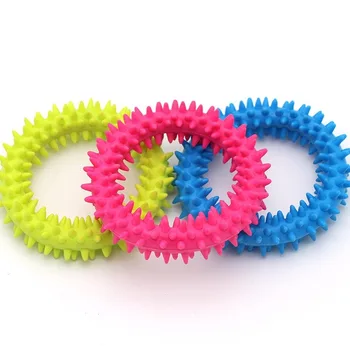 

Pet Products Pet TPR Rubber Toys Molar Teething Toys Monochrome Barbed Rings for Dogs Toys Chew Interactive Toys for Dogs