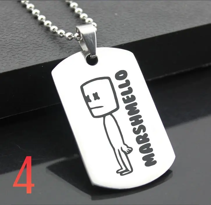 Бургундия MARSHMELLO MHT01 классический брелок из нержавеющей стали с гравировкой метки стальная армейская подвеска-открытка для ожерелья - Цвет: Бургундия