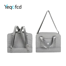 Yeqofcd с разделителем для сухого и влажного плеча Сумка Водонепроницаемый Оксфорд Путешествия обуви сумки унисекс багаж вещевой для женщин