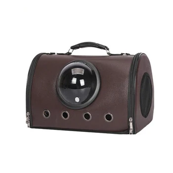 

Travel Cat Bag Leather Space Cat Backpack Window Holder Dog Car Seat Space Carrier Pouch Transportin Gato Pet Product Cage 50WC7