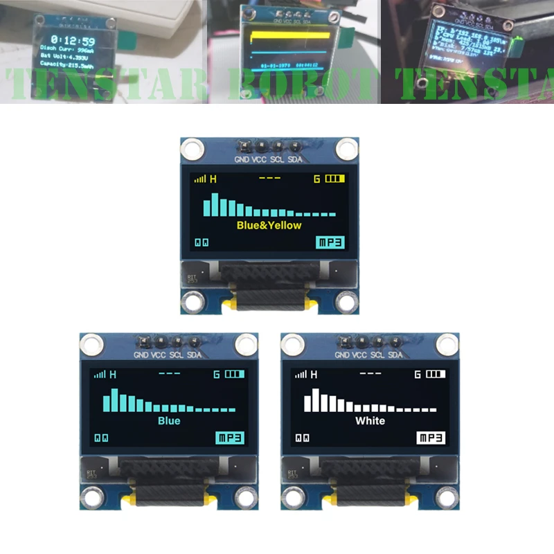 Modulo Arduino schermo OLED display 0.96" 128x64 IIC I2C basso consumo 4 pin 
