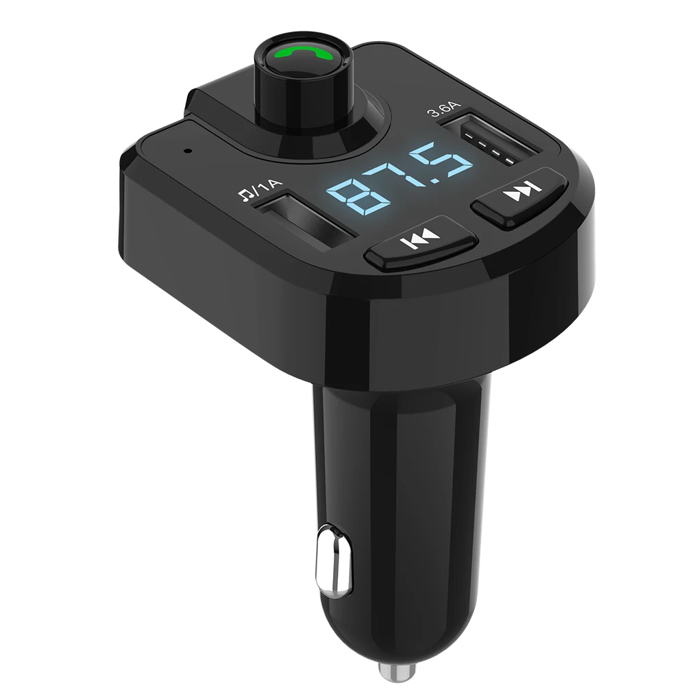 Fm-передатчик Bluetooth Handsfree автомобильный комплект аудио mp3-плеер Быстрая зарядка двойной USB Автомобильное зарядное устройство