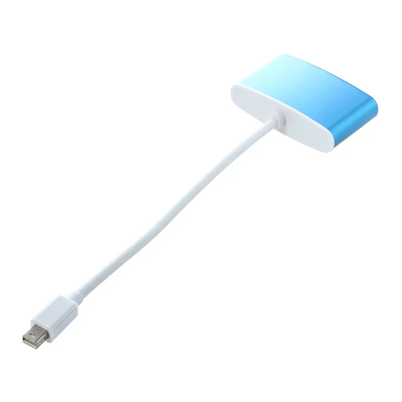 Премиум алюминиевый V1.3 Full HD 1080P Mini DP display port to HDMI& VGA синий 2 в 1 кабель-адаптер для Apple Macbook, Macbook Pro