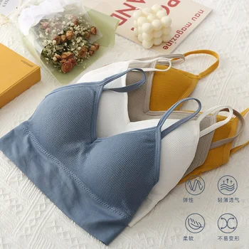 

Comfortable New Fashion Women Tank Crop Top Seamless Underwear Women Top Padded Camisole Sexy Lingerie Female Crop Tops