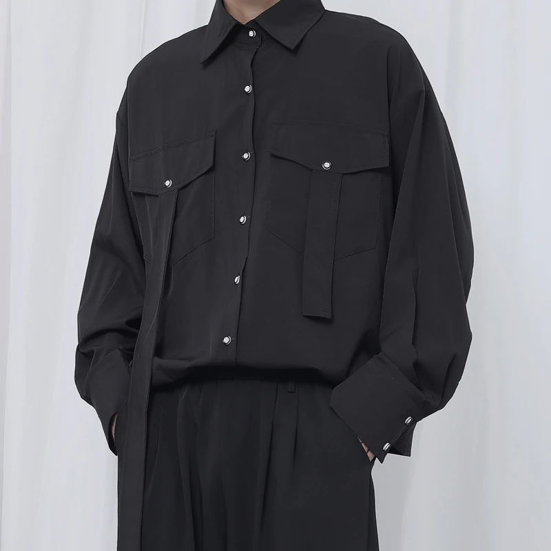S ~ 6XL! Новая мужская одежда на заказ стильная Свободная рубашка средней длины с