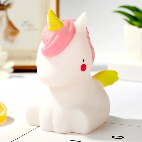 SitW-Unicorn-B Милый смайлик, облака, звезды, луна, успокаивающий, светящийся ночной светильник, светильник для кормления, детская спальная игрушка, Детские Рождественские подарки на год - Испускаемый цвет: SitW-Unicorn-B