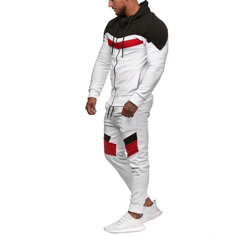 Мужская толстовка с капюшоном, спортивная куртка на молнии и шнурке для фитнеса, комплекты, весна-осень, подходящая спортивная одежда, мужские спортивные костюмы, мужской спортивный костюм