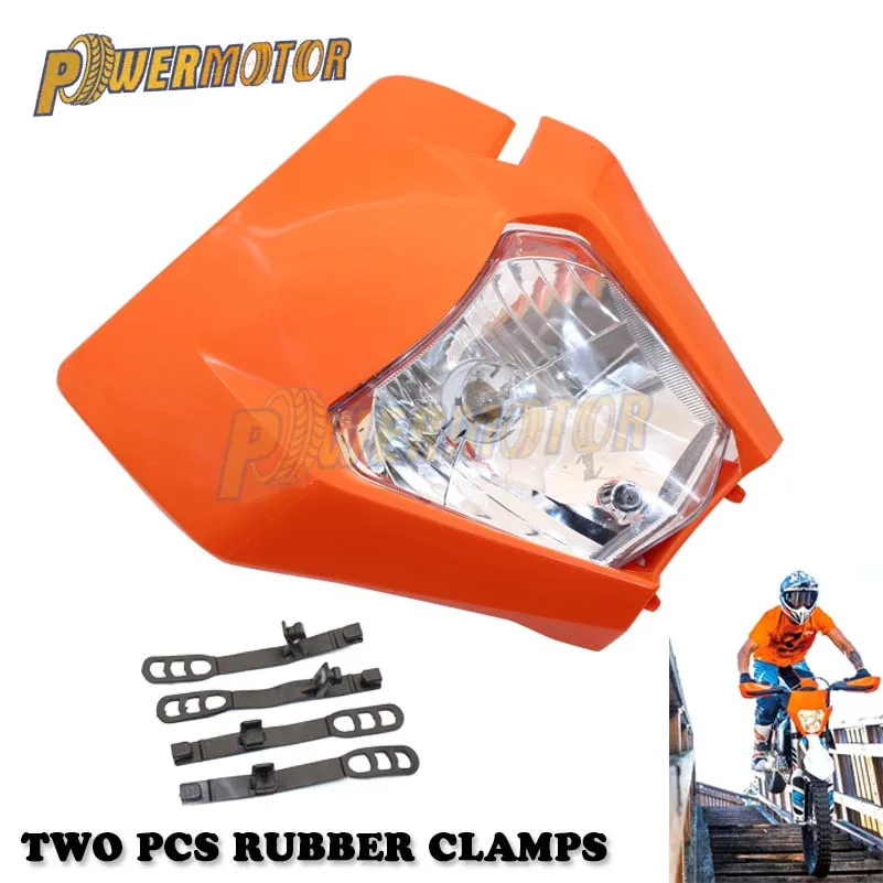PowerMotor мотоциклетные белые Универсальные фары налобный фонарь для 2017 KTM SX SX-F EXC EXC-F