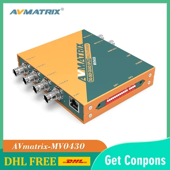 

AVmatrix-MV0430 3G-SDI Scaling Converter Multiviewer for SDI Monitor 4 channel SDI multiviewer scaler Signal Converter