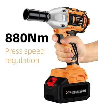 

Powerful Impact Wrench Electric Burshless Impact Cordless Wrench 580Nm 680Nm 880Nm Electric Wrench Rechargeable Lithium Battery