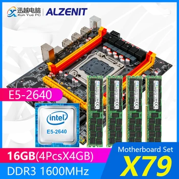 

ALZENIT X79 Motherboard Set X79M-CE3 M.2 MATX With Intel Xeon E5-2640 2.5GHz CPU 4*4GB (16GB) DDR3 1600MHz ECC/REG RAM