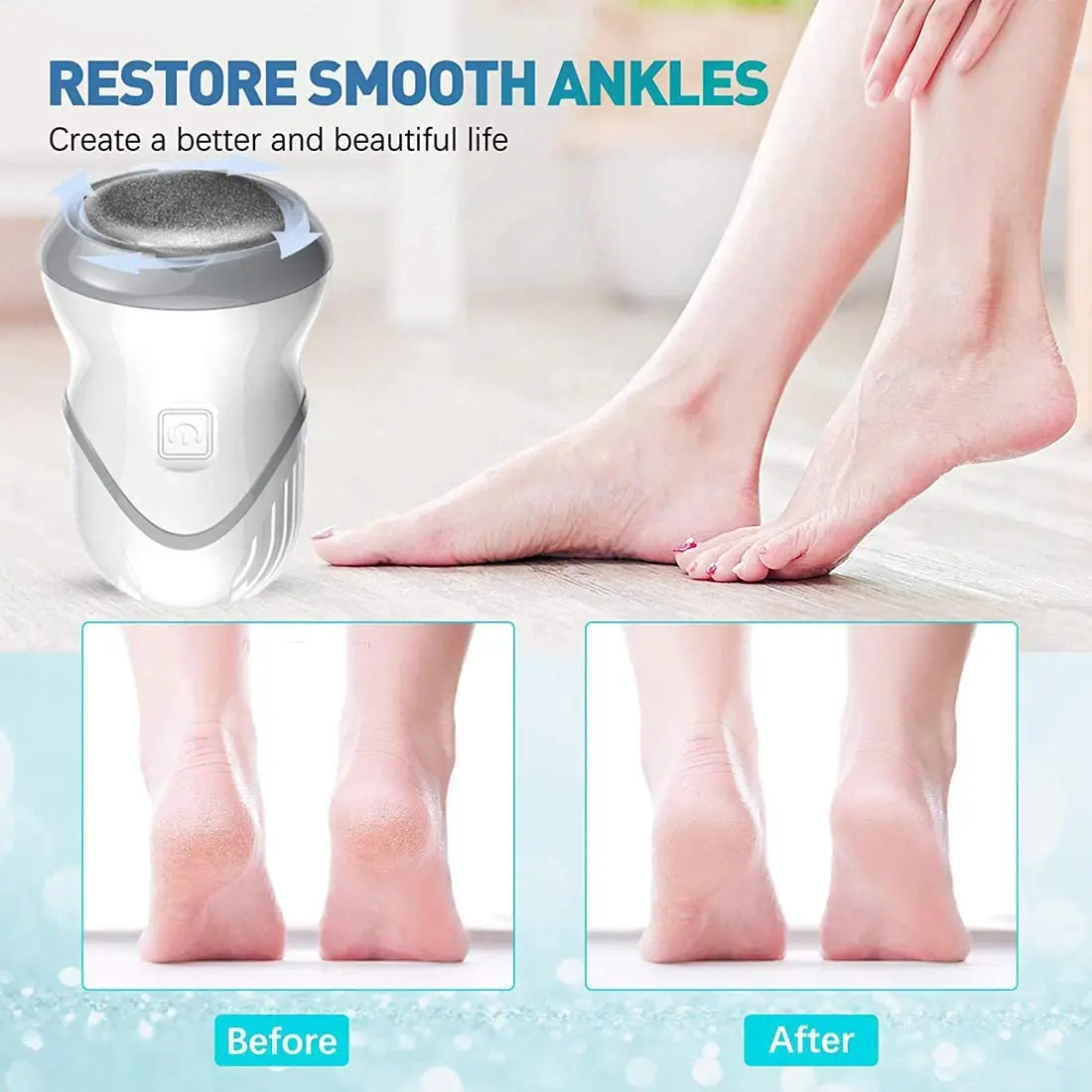 Electric Foot Grinder Portable File For Heels Vacuum Callus Remover Foot  Care For Hard Cracked Pedicure For Tools Feet+12pcs - Foot Care Tools -  AliExpress