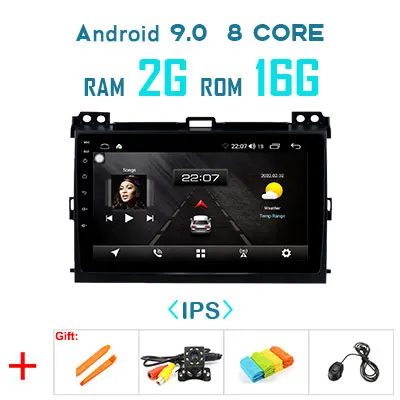 1280P Android 9,0 4G 64G Carplay gps для Toyota LAND CRUISER Prado 120 Lexus GX470 мультимедиа DSP ips экран стерео без DVD Радио - Цвет: 2G 16G no canbus