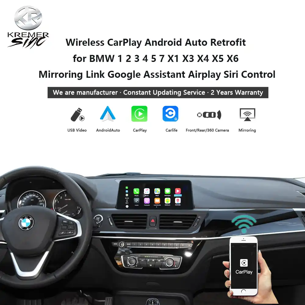 Andream WIFI Wireless Apple Carplay box Android Auto For BMW NBT System