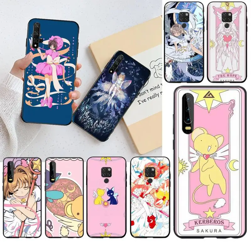 Чехол для телефона Sakura Card Captor черный мягкий резиновый чехол из ТПУ Huawei P40 P30 P20 lite Pro