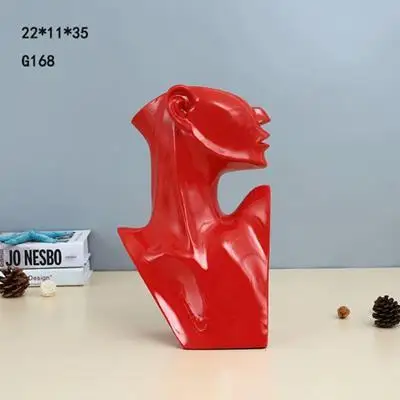 C Абстрактная Современная Дамская скульптура из смолы, медитация, статуя девушки, статуэтка ангела, любовника, статуэтка для гостиной, украшение в стиле модерн, лофт, Декор - Цвет: C