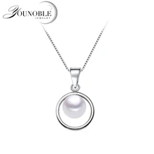 Настоящее 925 пробы Серебряное ожерелье для женщин, простое натуральное жемчужное ожерелье, ювелирные изделия для девочек на день рождения