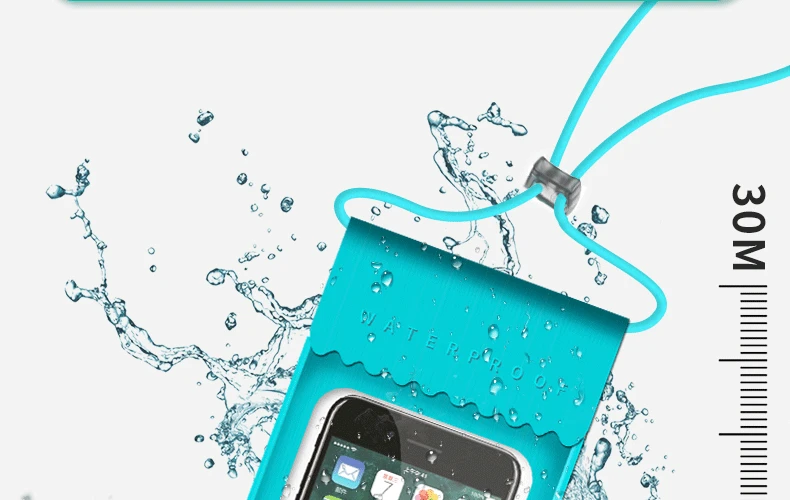 ТПУ водонепроницаемый высокой проницаемости мобильный телефон сумка Открытый экологический полиуретановый прозрачный сенсорный экран плавание водонепроницаемый сотовый телефон