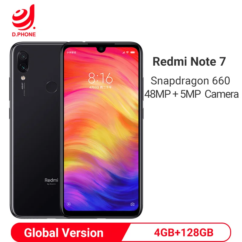 Cena Globalna wersja Xiaomi Redmi Note 7 4GB 128GB Snapdragon 660 AIE octa core 6.3 \