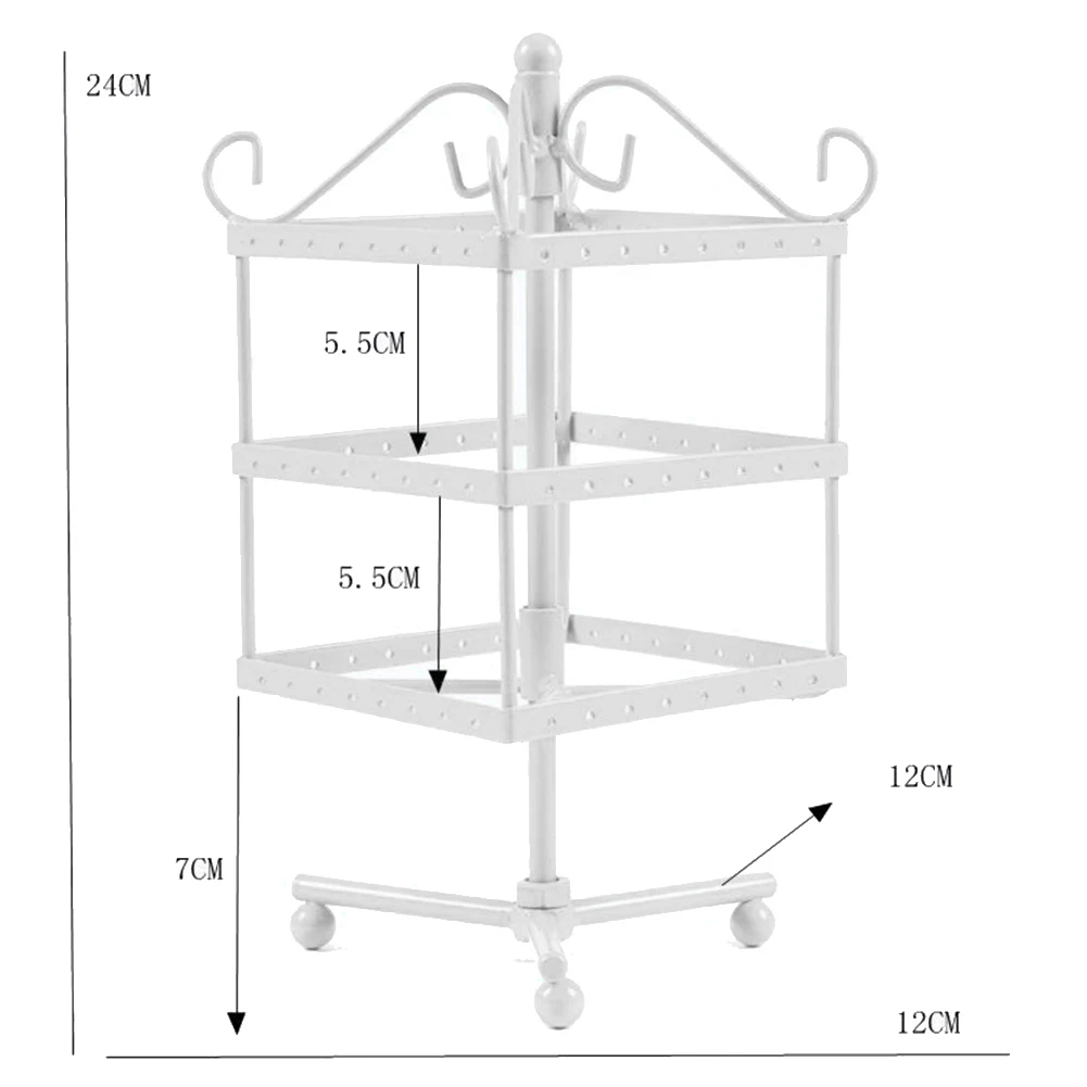 72 Отверстия металлическая стойка для украшений Экономия пространства ожерелье браслет серьги держатель ювелирные витрины стеллажи для хранения ювелирных изделий Органайзер