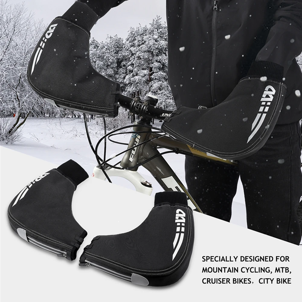

Winter Bicycle Handlebar Gloves Warmer Windproof Rainproof For Motorcycle MTB Bike Scooter Bar Cycling Gloves Grip