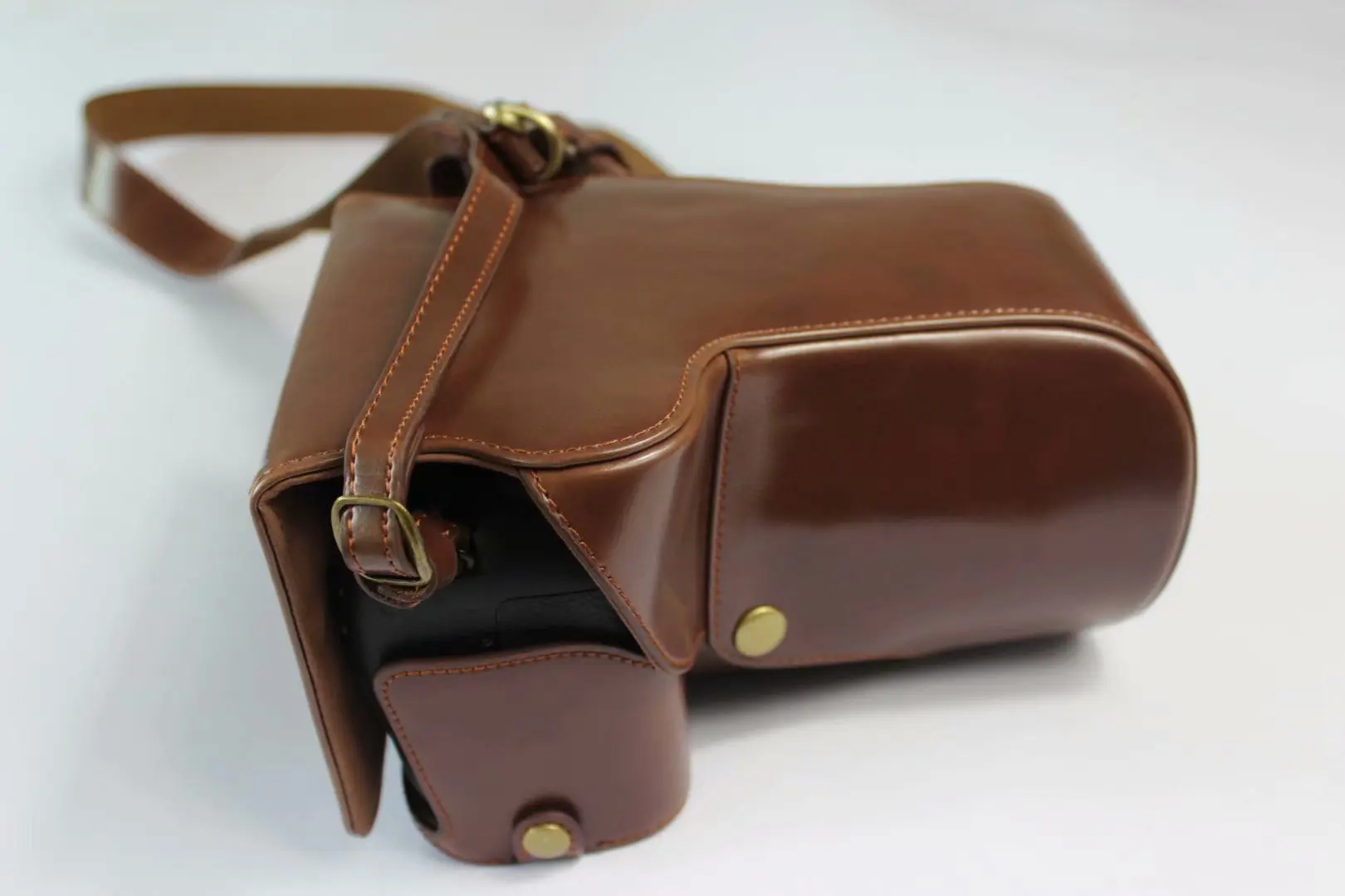 Pu Leather Camera Case Bag For Canon EOSR EOSRP RP R 24-105-45mm Lens Openning Bottom Cover With Strap Mini Pouch Wrist strap