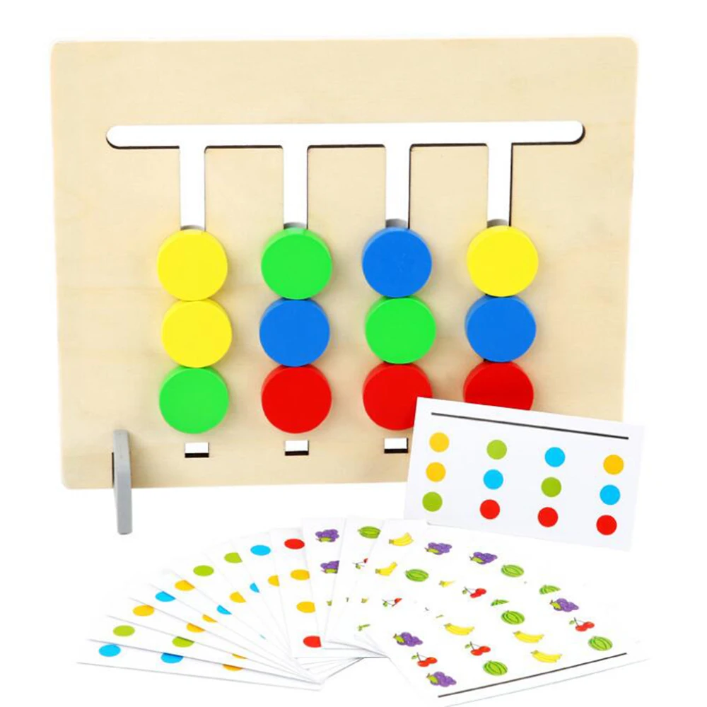 Funny Double-sided Color Fruit Pairing Game Children Wooden Montessori Toys Logical Reasoning Training Kids Educational Toy Gift
