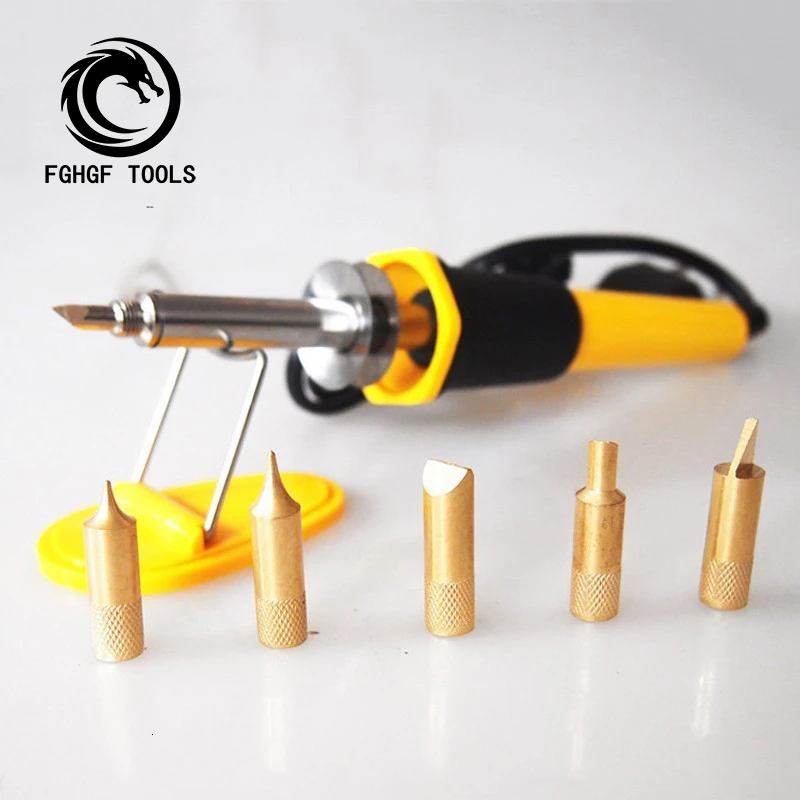 

FGHGF 110V 220V 5 Soldering Iron Pyrography Tool Wood Hot Burning Pen Station Carving Set