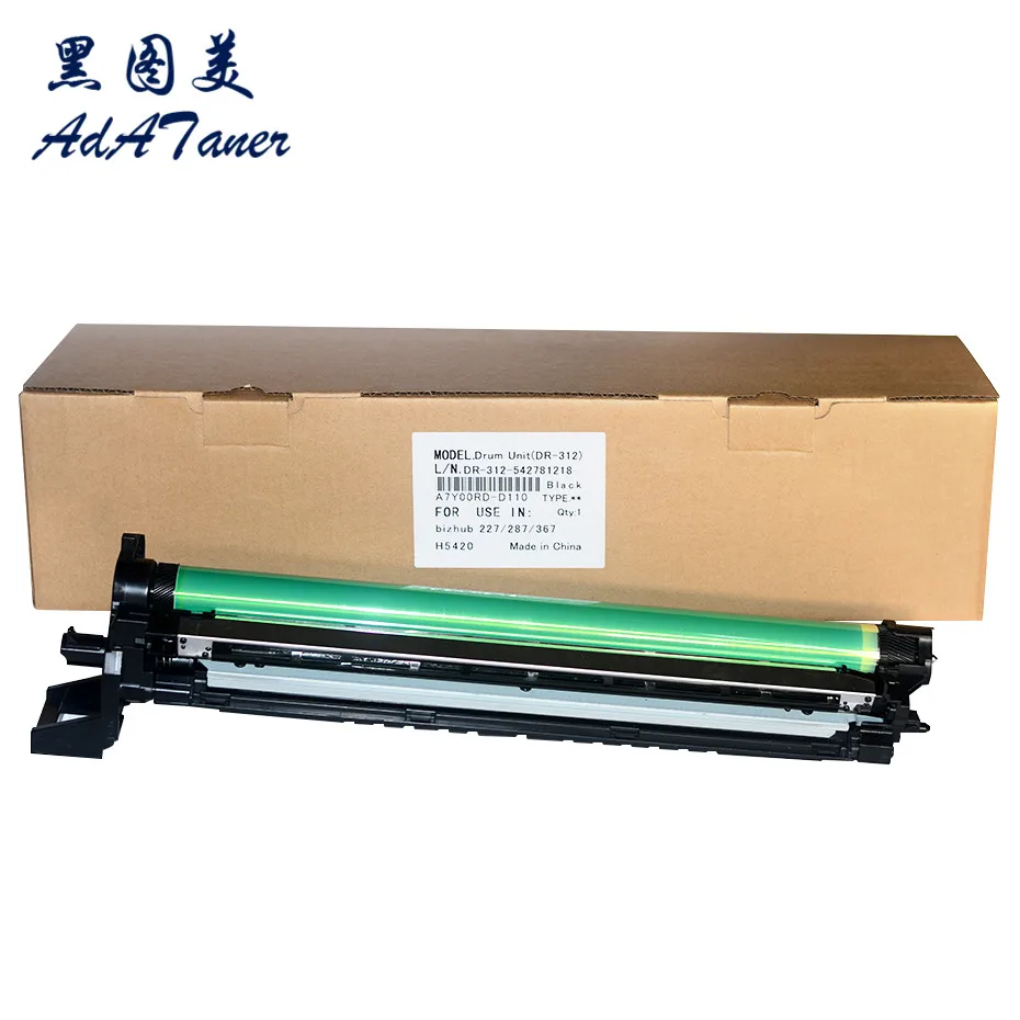DR312 DR312K совместимая сменная барабанная установка для Konica Minolta Bizhub BH 227 287 367 A7Y00RD картридж барабана долгий срок службы черный
