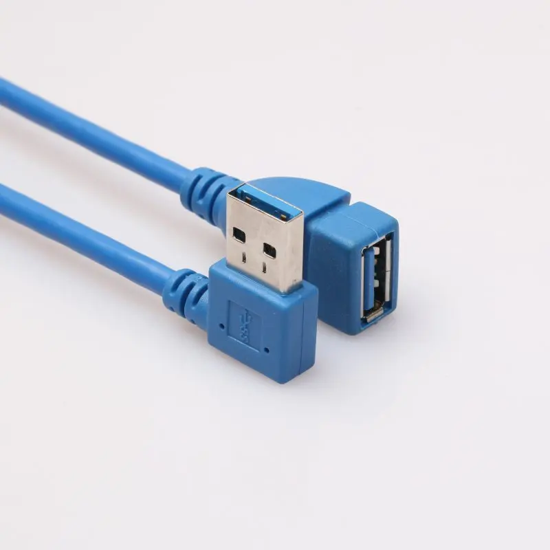 Универсальный USB 3,0 прямой угол 90 градусов УДЛИНИТЕЛЬ шнур мужчин и женщин адаптер Горячий