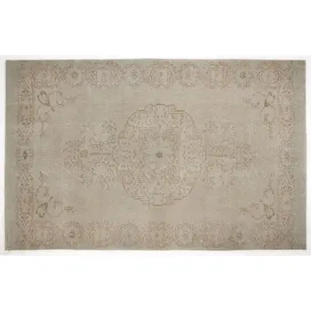 

Handmade Beige Vintage English English Area Rug 195x303 Cm-6'5''X9'11''