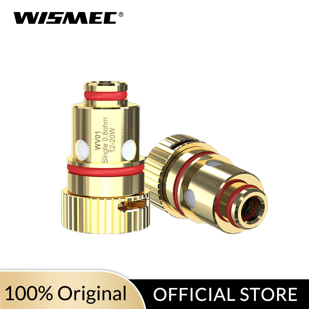 Original Wismec Coil R80 RBA/WV-M 0.3ohm/WV01 Single 0.8ohm Coil for R80 Kit Electronic Cigarette coil head 5pcs/lot