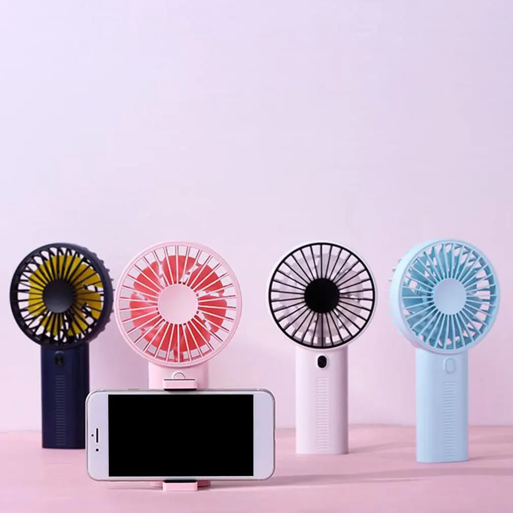 

F02 Mini Fan Summer Electric Handheld Fan Nordic Fresh Style Phone Holder Walking Carryable Cooler