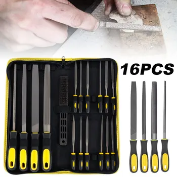 

16Pcs Needle File Set Files For Metal Glass Stone Jewelry Wood Carving Craft Tool Diamond Needle File Set with Clean Brush