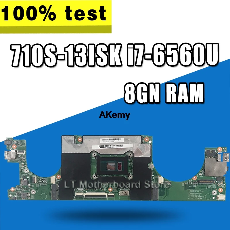 Материнская плата для ноутбука lenovo Ideapad AIR13 710S-13ISK оригинальная материнская плата 8Гб-RAM I7-6560U Материнская плата для ноутбука lenovo Ideapad AIR13 710S-13ISK оригинальная материнская плата 8Гб-RAM I7-6560U