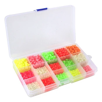 

1500Pcs/Box Fishing Bait Luminous Block Beads Color Block Beans Anti-Collisio Beans Fake Bait Fishing Accessories