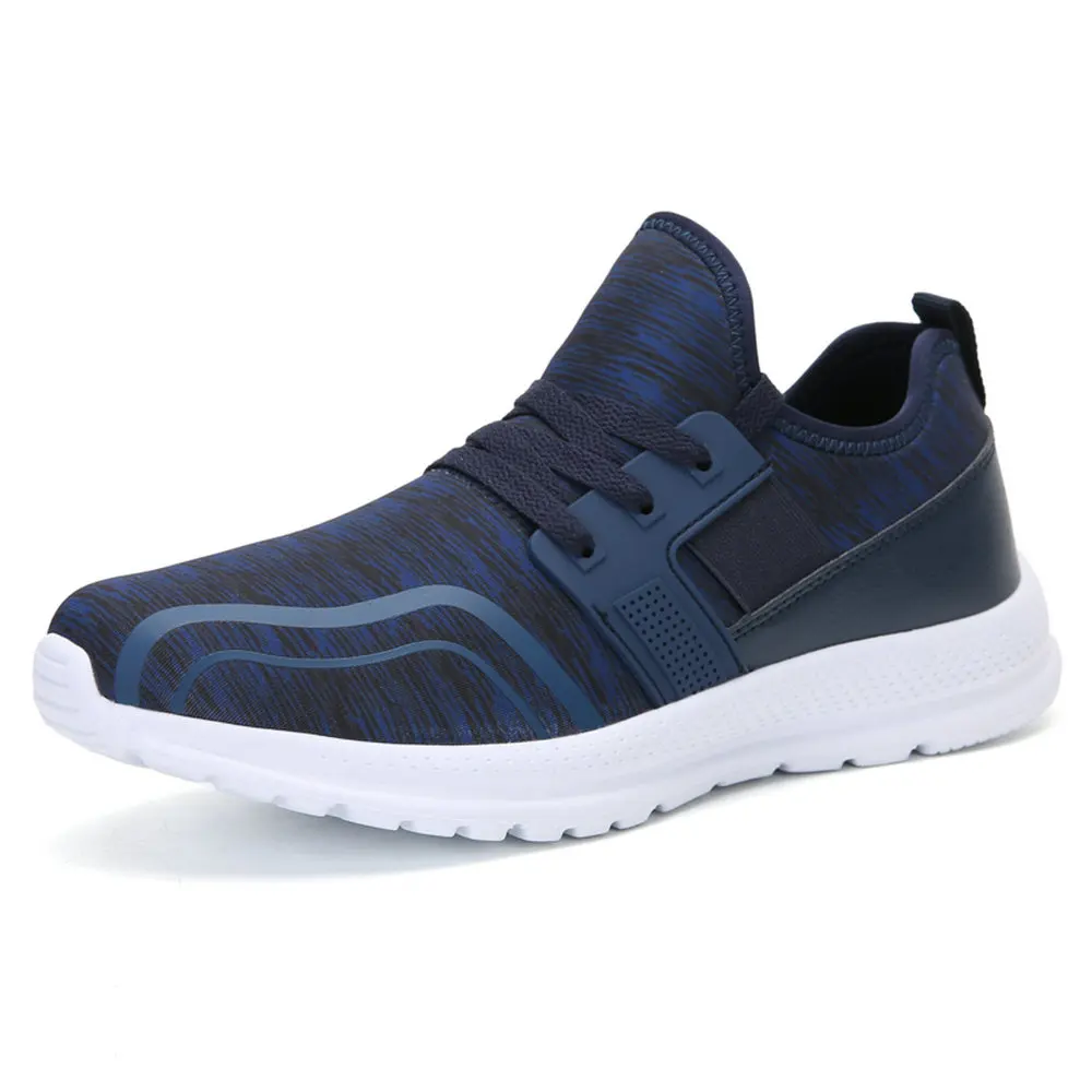 

Newbeads Men's Lace Up Elastic Cloth Casual Outdoor Lightweight Breathable Comfortable Male Sports Winter Running Sneakers Shoes