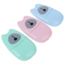 Одноразовые Ароматические листы, мыло в коробке, бумажная портативная коробка для мытья рук