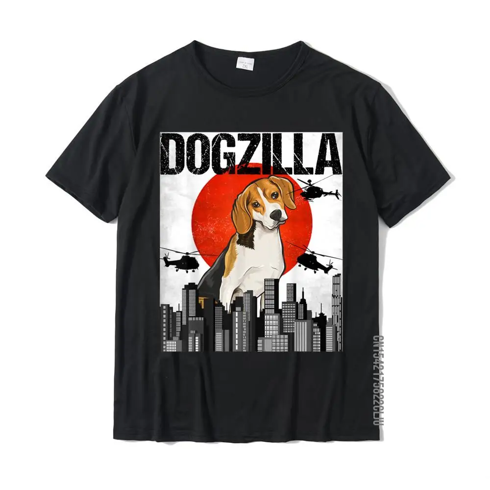 Забавная винтажная японская футболка Dogzilla Beagle хлопковые нормальные топы