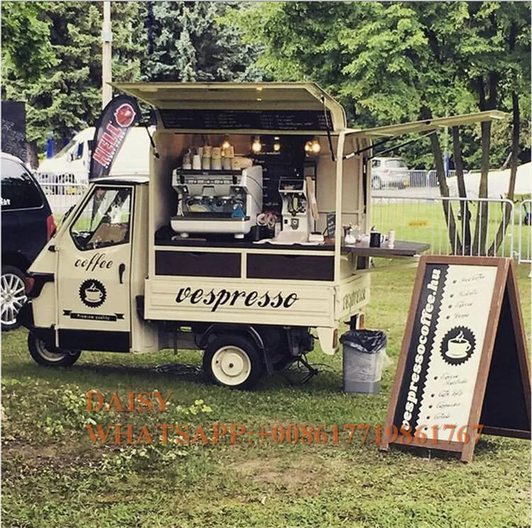 Индивидуальные piaggio ape США Электрический грузовик для фаст-фуда кофе торговый трехколесный фургон