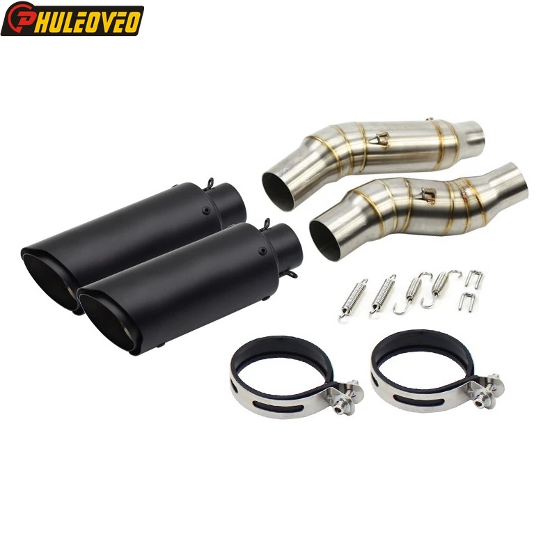 Motorcycle Exhaust Muffler Link Pipe for Kawasaki Z1000 Z1000SX NINJA 1000 2010-2020 with Muffler Escape Demper Connect Pipe