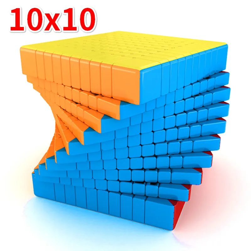 10x10 Moyu Yuhu Meilong 2x2/oneplus 3/OnePlus x 3 4x4 5x5, 6x6 7x7 8x8 9x9 10x10 11x11 12x12 Cubo Magico Скорость куб головоломка игрушки подарки мини куб - Цвет: 10x10
