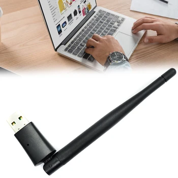 

USB Wifi Adpater Wireless Receiver Transmitter Antenna Net Card for PC Desktop Computer FKU66