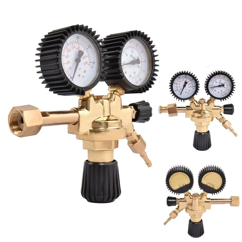 ELEG-Brass Ar/Co2 измеритель редуктор аргоновый регулятор углекислого газа мини редуктор давления двойной датчик 0-4500 Psi