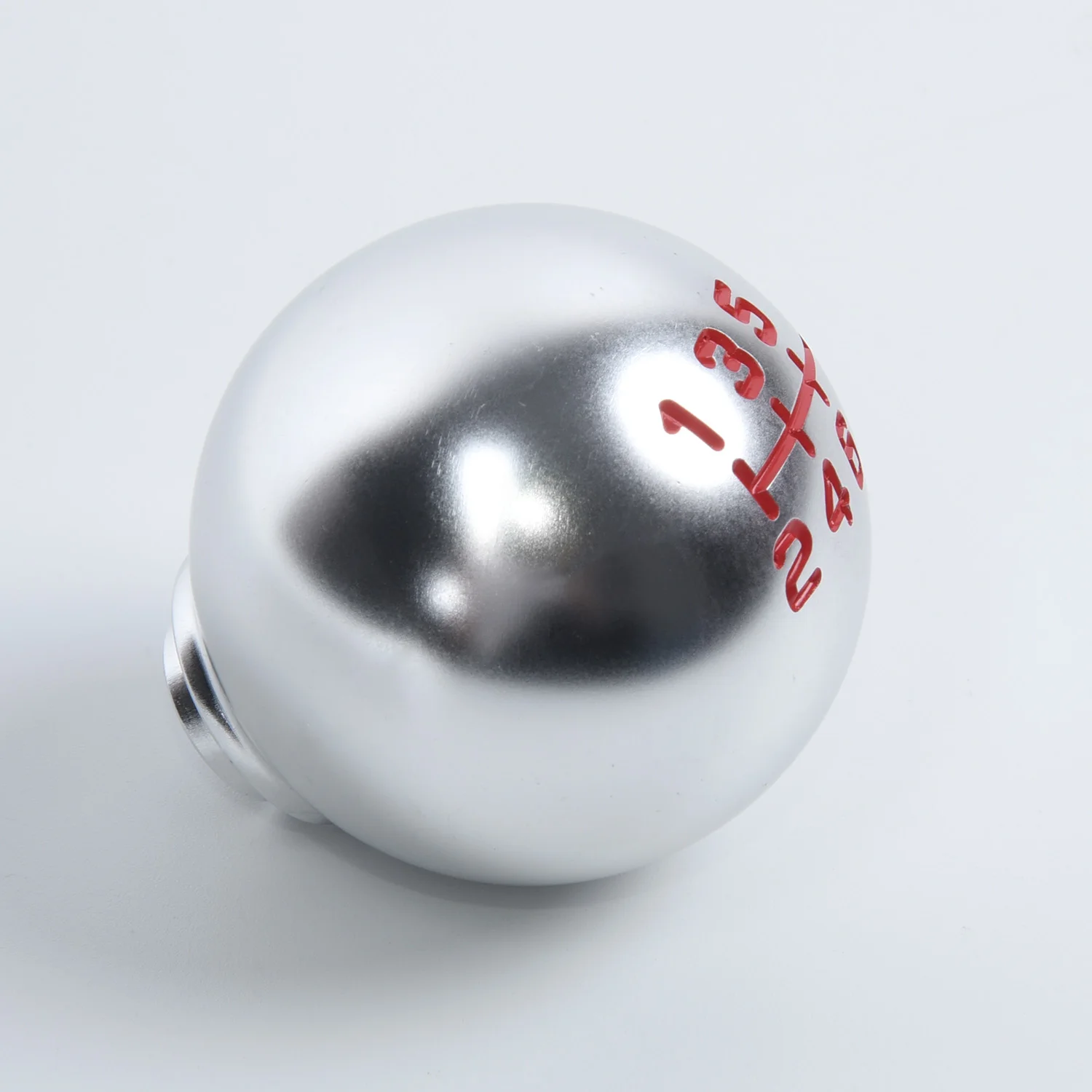 Ручка переключения передач M10x1.5 резьба для Honda Серебряный Круглый переключения передач Универсальный алюминиевый 6 скоростей 1 шт. распродажа Pro