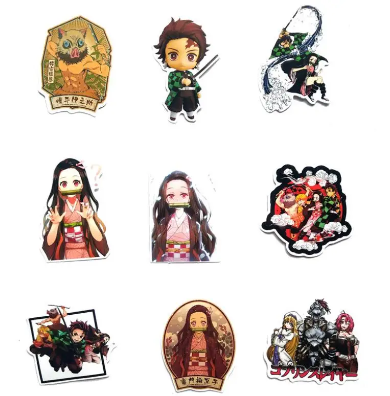 50 шт./упак. Горячая Аниме демон Slayer Kimetsu No Yaiba наклейка s для скейтборд; ноутбук; багаж водонепроницаемый автомобиль стикерные игрушки подарок
