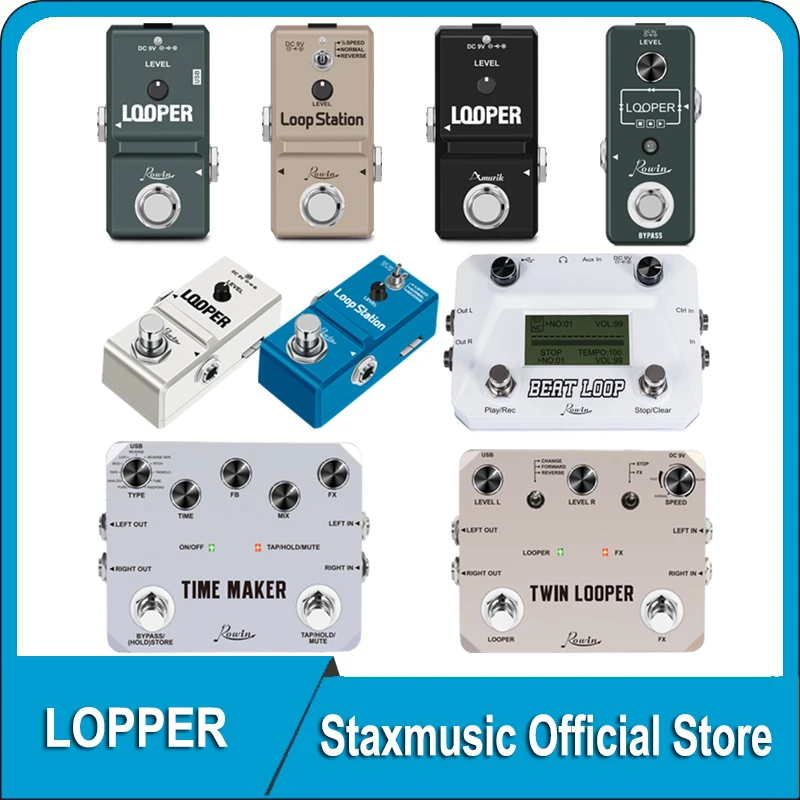 Rowin Twin Looper&time Maker&beat Loop&loop Station&mini Looper Pedals