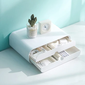 

Ergonomic Design Space Saving ABS Anti Slip Notebook With Drawer Desktop Desk Organizer PC Laptop Monitor Holder Riser Stand