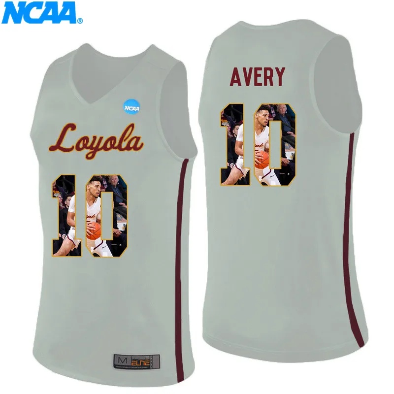 Новое поступление, высокое качество, Loyola(Chi) Ramblers SISTER JEAN#64 Avery#10, футболки для колледжа, ограниченная серия, майки, S-XXXL - Цвет: 10